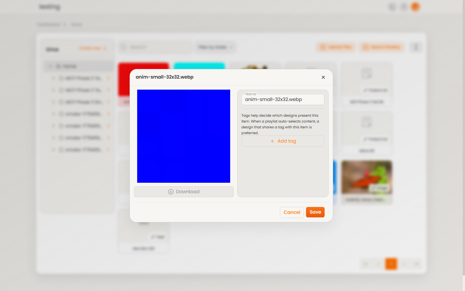 Image edit panel